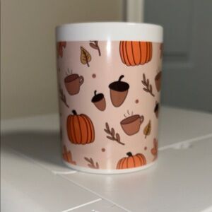 Autumn Themed Mug with Pumpkin & Acorn Design